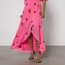 Embellished Chiffon Wrap Maxi Dress