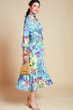 Sharon midi dress in bardot print