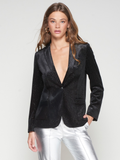 Balck Velvet Sparkle Tuxedo Jacket