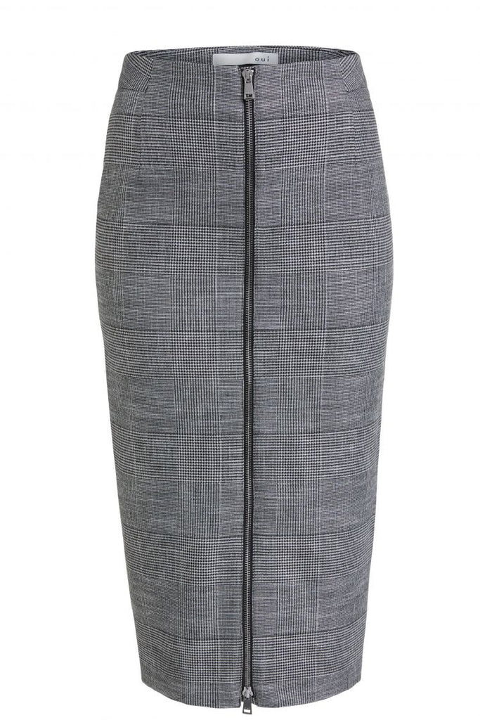 Check Pencil Skirt