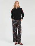 Black sweater with Multicoloured Stars