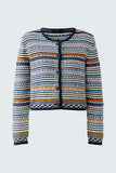 Cardigan in Multicolour structure jacquard