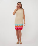 Dress With Colour Zig Zag