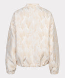 Feather Nude and Ivory Bomber