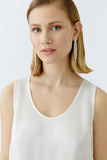 Silky tank top in gardenia