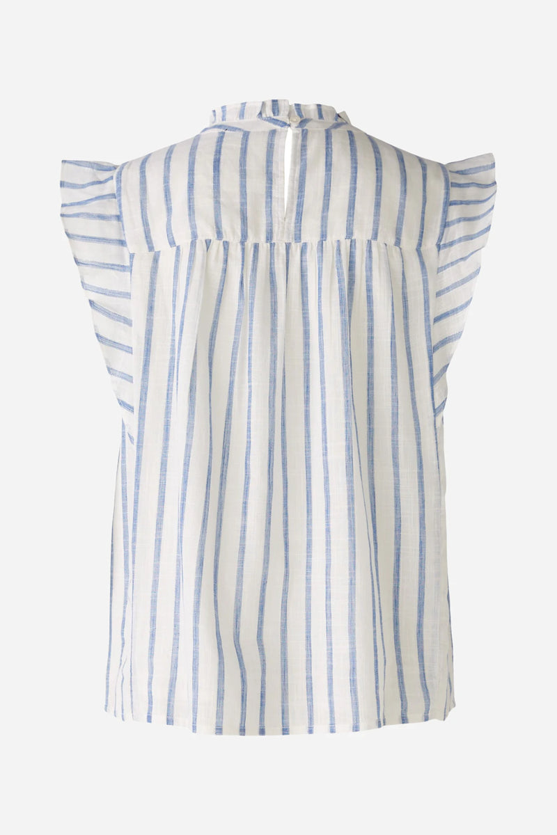 Cotton blouse with stripes