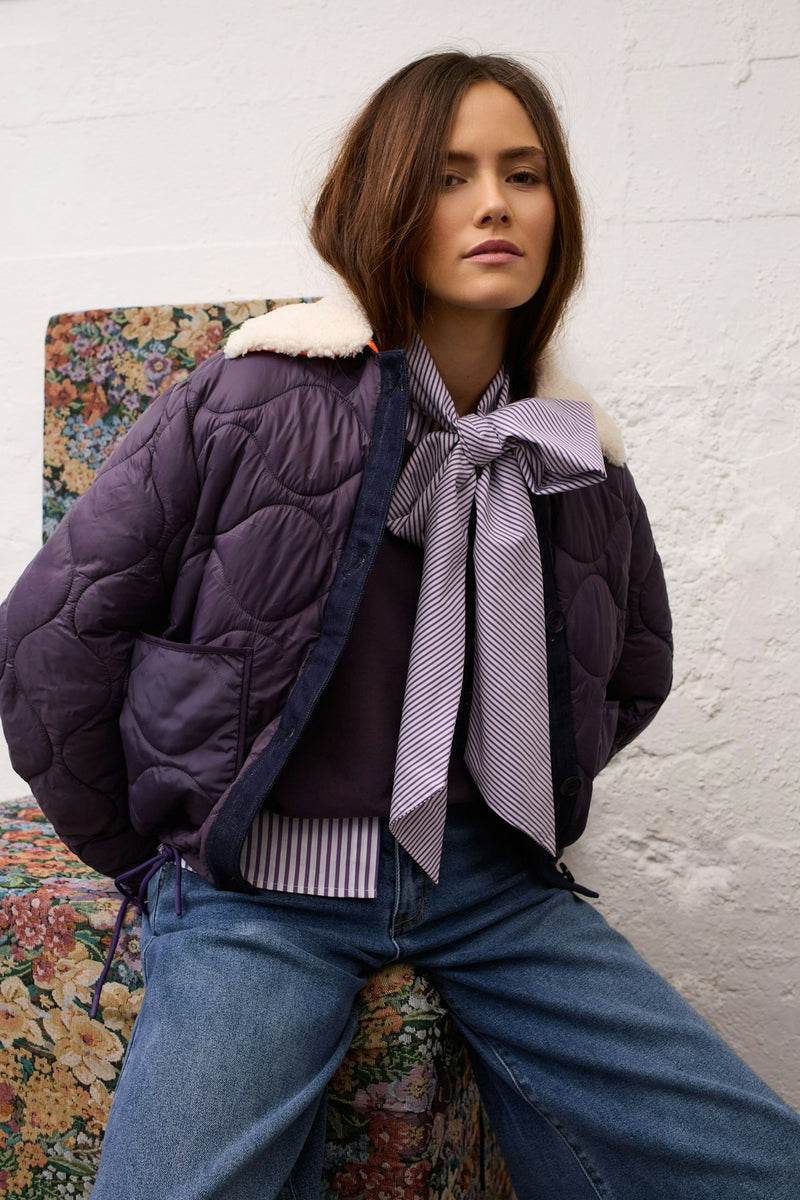 Oui reversible bomber jacket