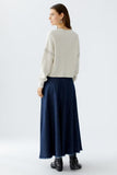 Pullover with Piaced Metal Rivets
