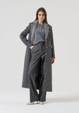 Polo sweater in grey with diamanté collar and buttons