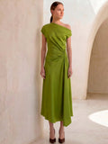 Sleeveless satin dress