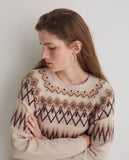 Jacquard sweater with Fairisle pattern