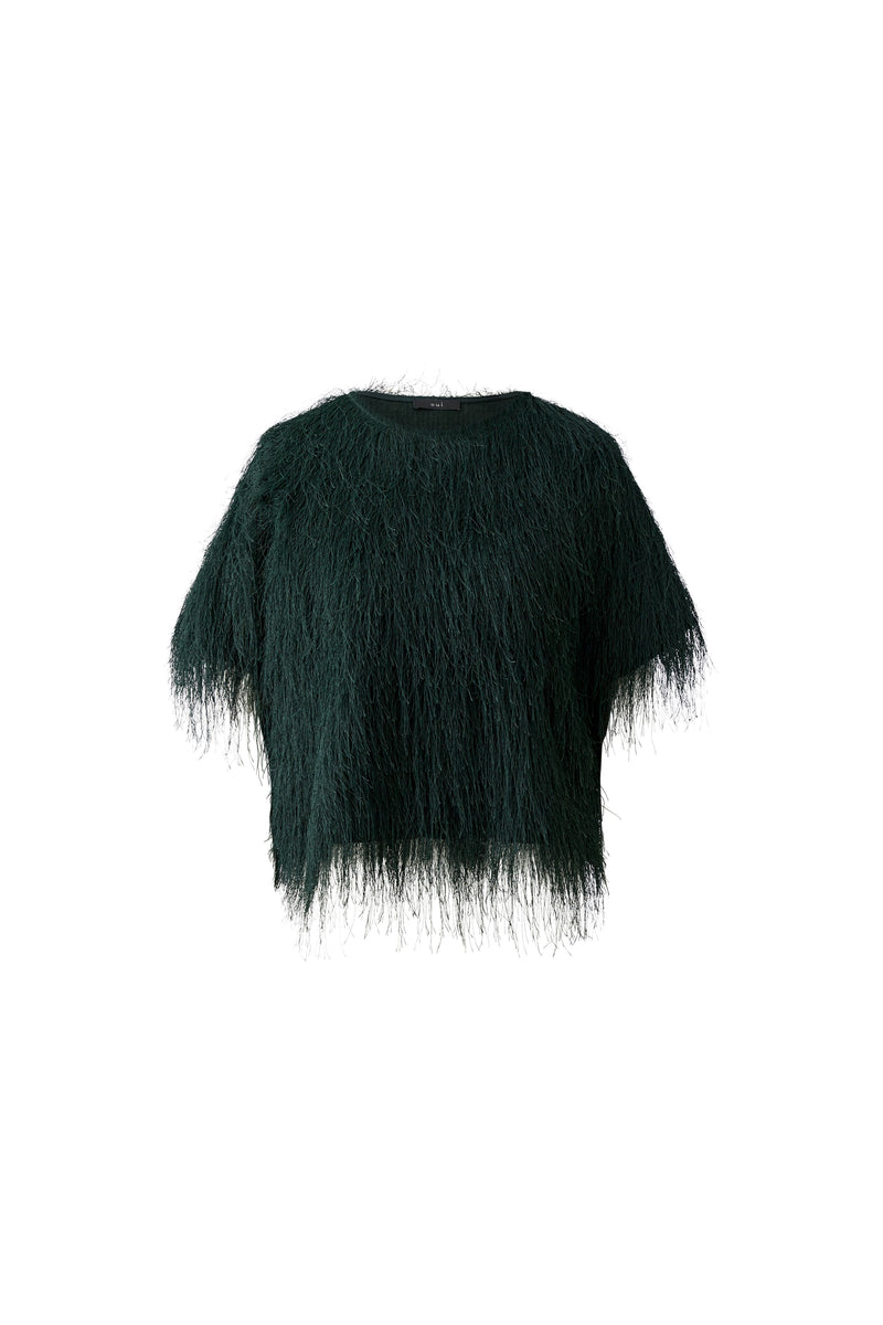 Forrest green shaggy style jumper
