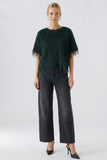 Forrest green shaggy style jumper