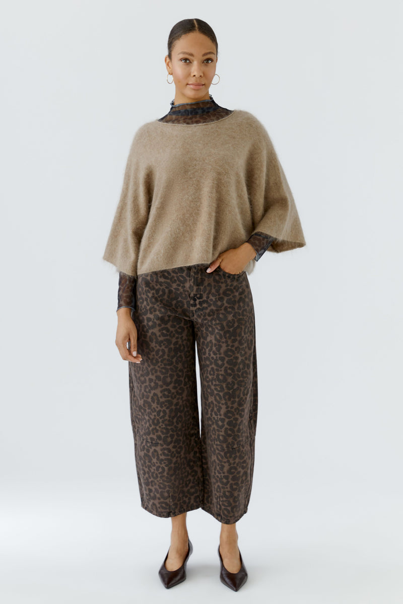 Leopard Print Balloon Jeans