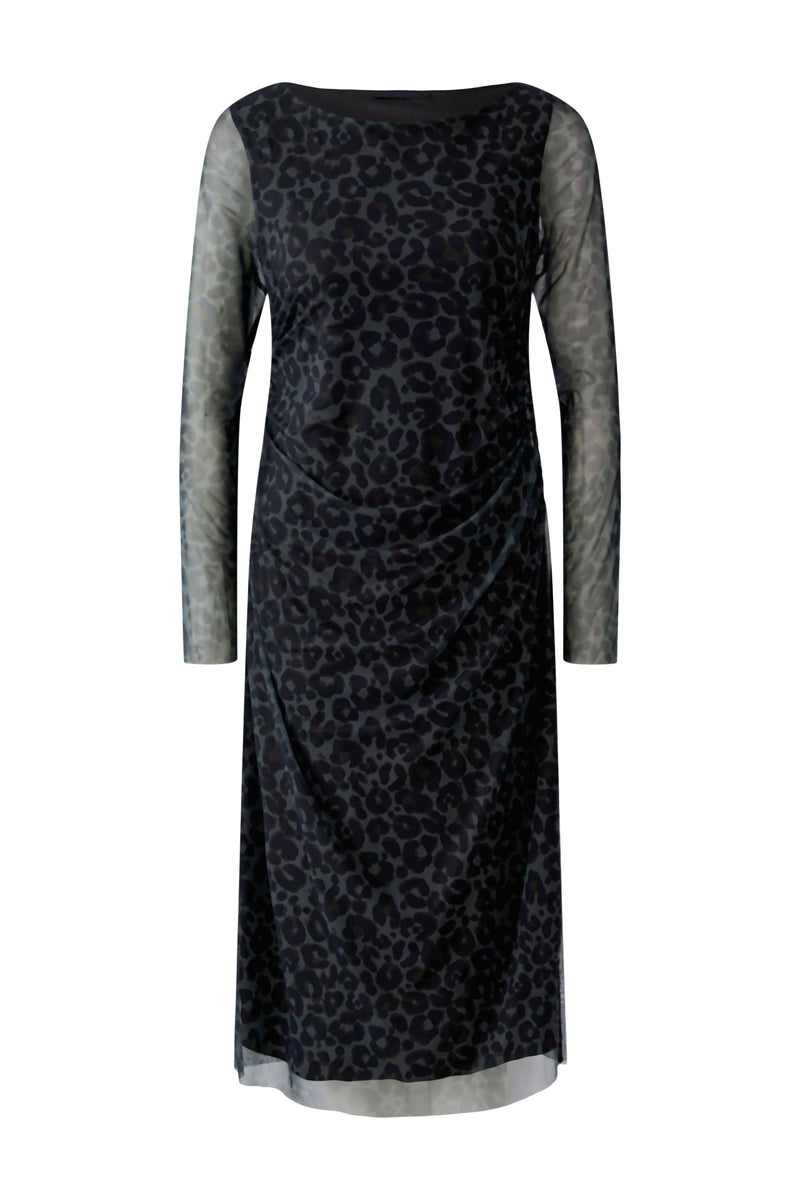 Leopard Print Mesh Dress