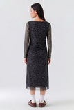 Leopard Print Mesh Dress