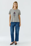 Oui tshirt in Grey with Silhouette