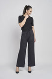 Wide leg navy trousers  with pinstripes