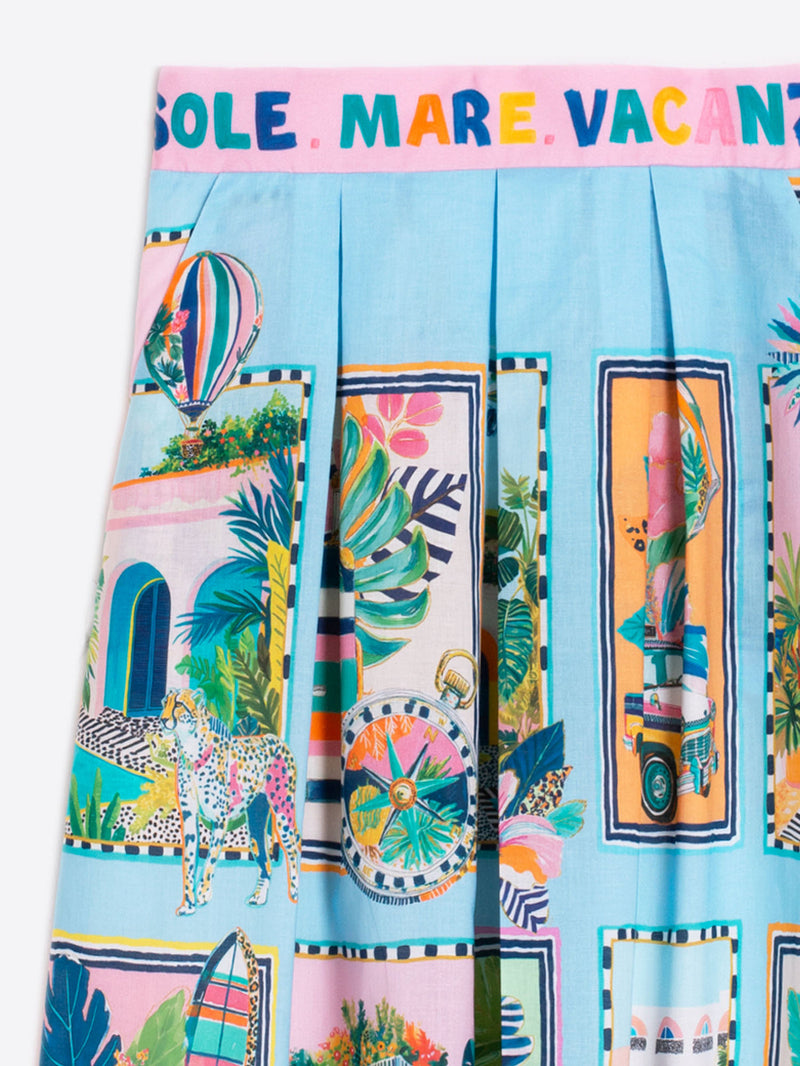 Capri Print Skirt