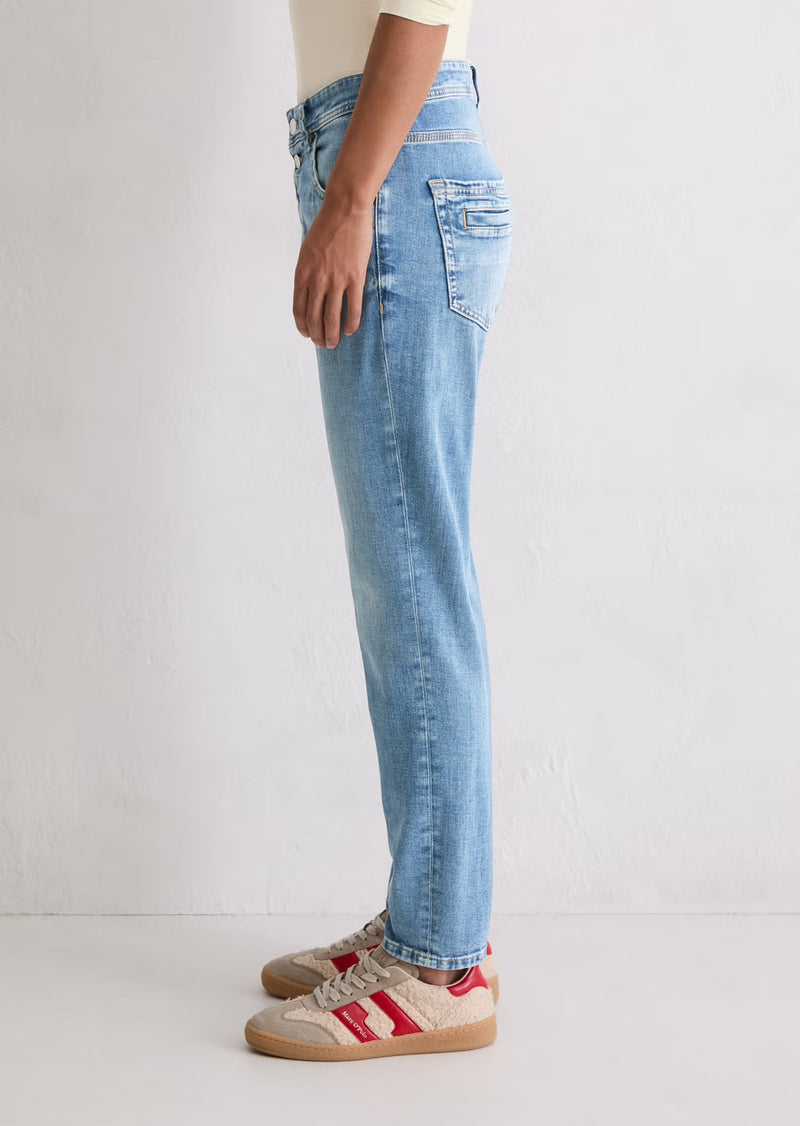 Theda cropped boyfriend jeans in medium blue