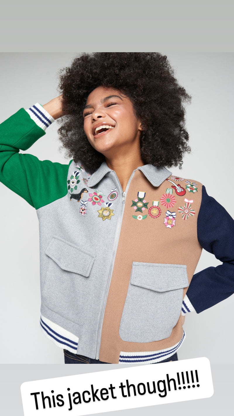 Embroidered Bomber Jacket