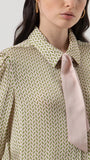 Classic Shirt With Tie Powderolive