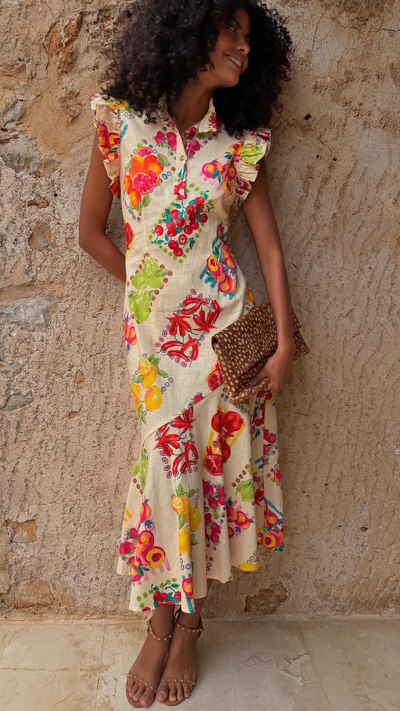 Fruit sticker Remi dress