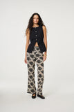 Black high neck waistcoat with attractive buttons