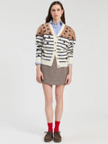 Leopard Striped Cardigan
