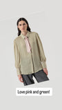 Classic Shirt With Tie Powderolive