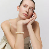 Vanessa Baroni Flex Bracelet in latte marble