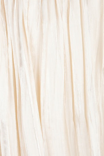 Off white plissé skirt