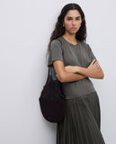 Khaki dress with pleats