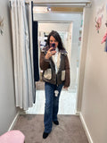 Reversible  teddy patched Jacket