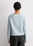Seamless sweater in silvery blue