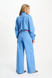 Denim Stripe Blue Blouse