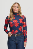 Romi Mesh Top in Bloom Rouge