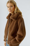 OUI Fur Free Jacket in Taupe