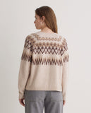Jacquard sweater with Fairisle pattern