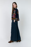 Exclusive velvet jacket featuring elaborate