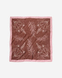 MAROON 100% SILK FLORAL SCARF