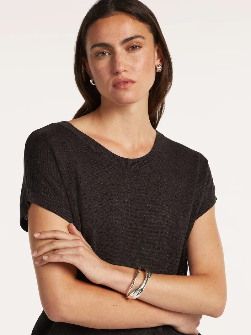 Sleeveless lurex knit
