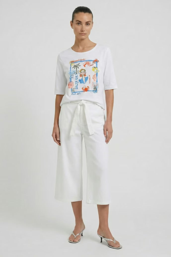 Optic White Culotte