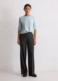Seamless sweater in silvery blue