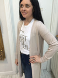 Long cardigan in mud