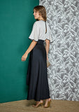 Black and Champagne Dress with Belt