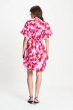Bubble Bloom Dress in Lavender and Red