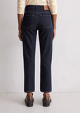 Dark Denim Marc O Polo Cropped Straight Leg Jeans
