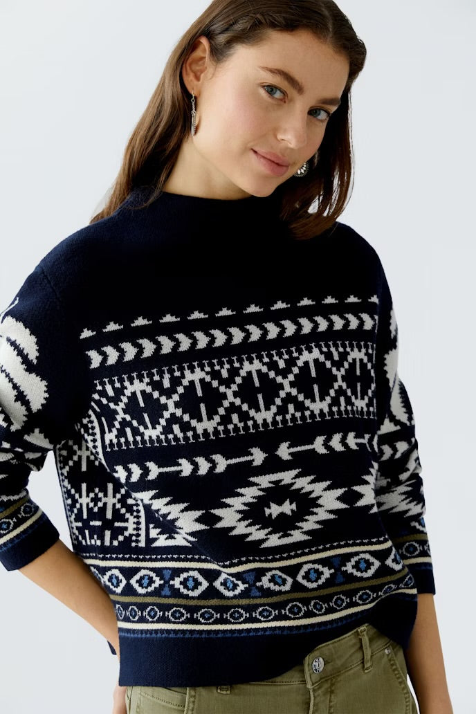 Pullover with Norwegian Pattern