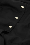 Black high neck waistcoat with attractive buttons